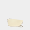 BURBERRY MICRO SHIELD WALLET ON CHAIN - BURBERRY - LEATHER - BEIGE