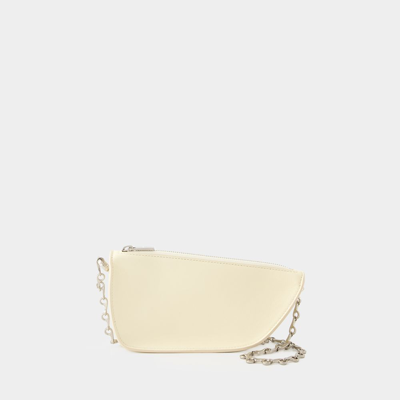 Burberry Micro Shield Wallet On Chain -  - Leather - Beige In Yellow