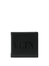Valentino Logo Jacquard Bifold Wallet In Black