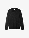 THE WHITE COMPANY SEQUIN-EMBELLISHED ORGANIC COTTON-BLEND JUMPER