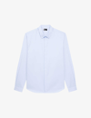The Kooples Mens Light Blue Classic-fit Spread-collar Cotton-poplin Shirt In Blue