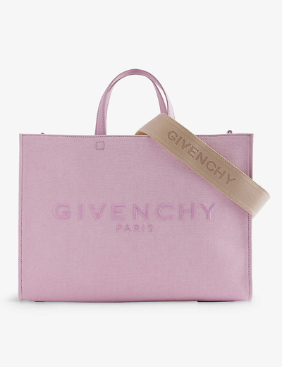 Givenchy Womens Old Pink G Medium Cotton Tote Bag