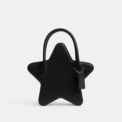 Coach Star Bag In Regenerative Leather In Brass/black