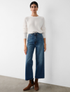 White + Warren Cashmere Waffle Sweatshirt In Soft White In Soft White