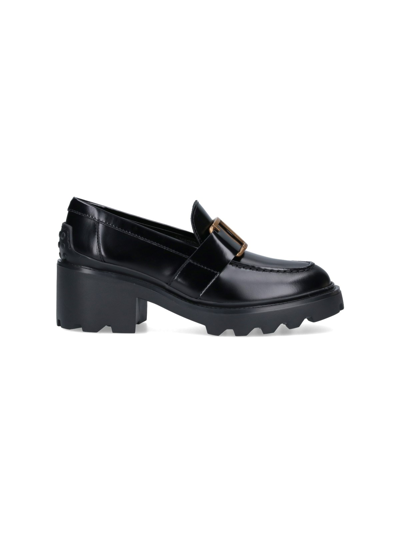 Tod's Buckle Loafers In Black  