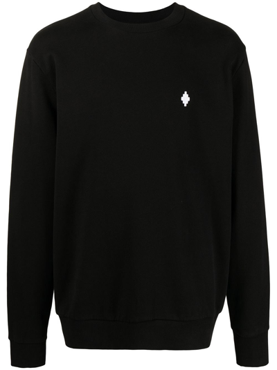 Marcelo Burlon County Of Milan Embroidered Logo Sweatshirt In Black  