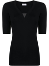Brunello Cucinelli Monili-embellished T-shirt In Black  