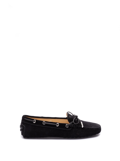 Tod's Gommino Driving Bow Moccasins In Black