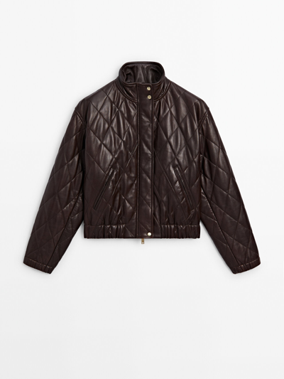 Bomber Jacket With Massimo Leather Jacket Massimo Dutti Quilted
