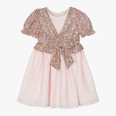 Patachou Babies' Girls Pink Sequin & Chiffon Dress