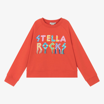 Stella Mccartney Kids Teen Girls Red Stella Rocks Sweatshirt