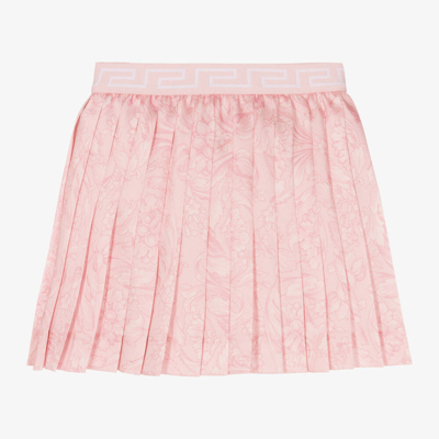 Versace Baby Girls Pink Barocco Pleated Skirt