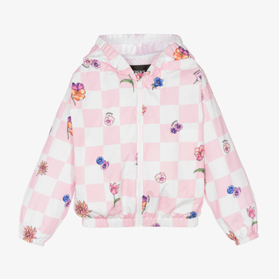 Versace Babies' Girls Pink Check Blossom Jacket