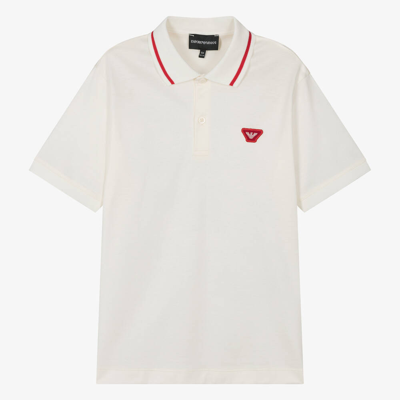 Emporio Armani Teen Boys Ivory Polo Shirt