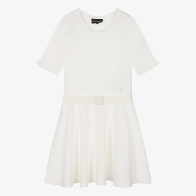 Emporio Armani Teen Girls Ivory Knitted Dress