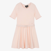 EMPORIO ARMANI TEEN GIRLS PINK KNITTED DRESS