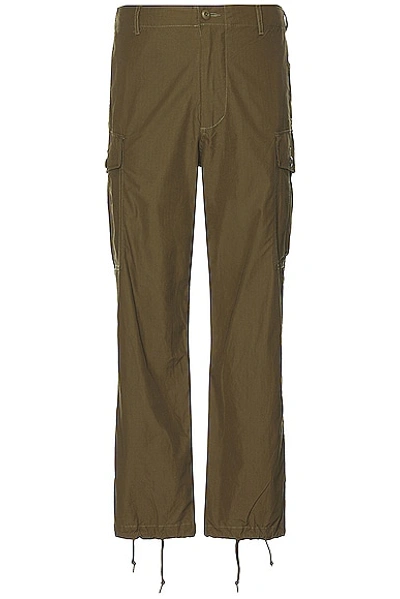 Beams Mil 6 Pocket Rip Stop Cargo Trouser In Olive