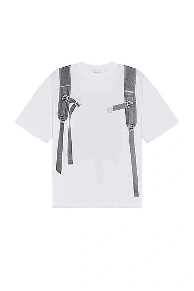Off-white Backpack-print Cotton T-shirt In White
