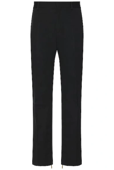 Off-white Slim Tailored Pants With Zippered Ankle In Black