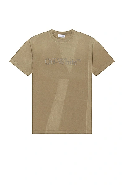 Off-white Laundry Slim Short Sleeve Tee In Beige