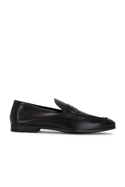 Tom Ford Smooth Leather Sean Penny Loafer In Black