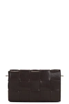 Bottega Veneta Intreccio Vogue Canvas Ribbon Borsa In Fondant & Natural Silver
