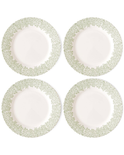 Spode Morris & Co. Set Of 4 Standen Dinner Plates In Green