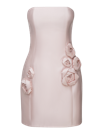 Nds The Label Appliqued Strapless  Silk And Wool In Pink