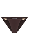 Christopher Esber Brown Crystal Bikini Bottoms In Brown