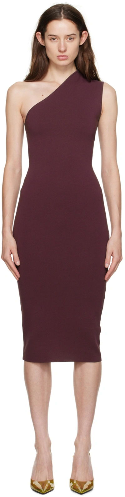 Gauge81 Burgundy Arriba Midi Dress In Merlot