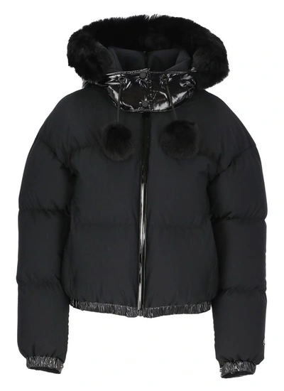 Moose Knuckles Sport Maspeth Cropped Puffer Jacket In Black