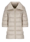 Herno Ivory Ultralight Nylon Quilted Down Jacket In Neutrals