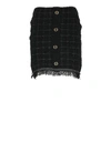 Pinko Black Polyester Skirt In Black
