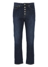 Dondup Buttoned Cropped Jeans In Black
