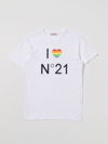 N°21 COTTON T-SHIRT WITH I LOVE N°21 PRINT,401326001