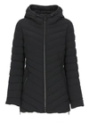Moose Knuckles Rockcliff Midi Hooded Puffer Jacket In Black