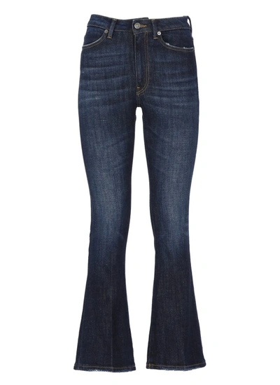 Dondup Flared Jeans In Cotton In Black
