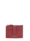 Coccinelle Sleek Minimalist Wallets For Essentials In Burgundy