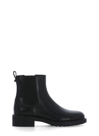 Ash Fancy 60mm Rockstud-detail Leather Boots In Black