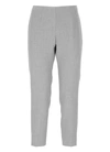 Peserico Slim-fit Cropped Trousers In Grey