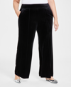 INC INTERNATIONAL CONCEPTS PLUS SIZE HIGH-RISE WIDE-LEG VELVET PANTS, CREATED FOR MACY'S