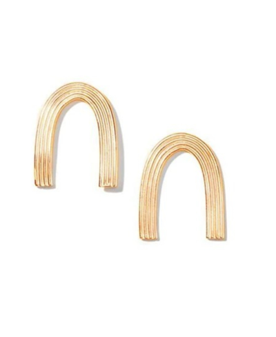 Nectar Nectar New York Arc Stud Earrings In Gold