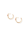 Nectar Nectar New York Coral Semi Hoop Dangle Earrings In Gold