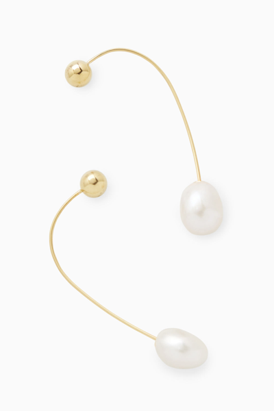 Cos Gold Vermeil Freshwater Pearl Drop Earrings