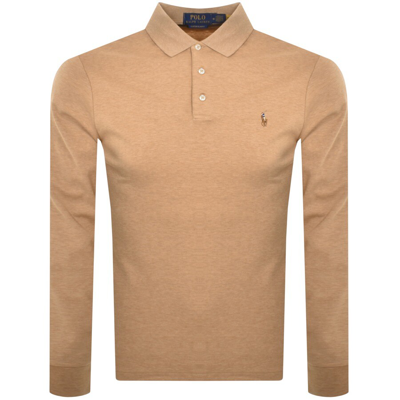 Ralph Lauren Long Sleeved Polo T Shirt Beige