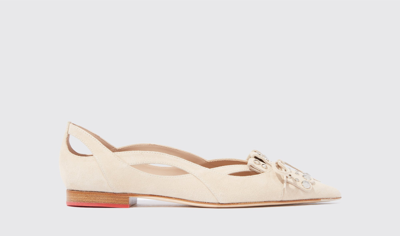 Scarosso Desert - Woman Ballerinas Beige In Beige - Suede