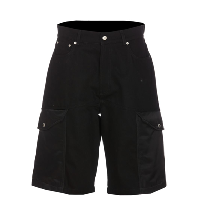 Alexander Mcqueen Hybrid Denim Shorts In Black