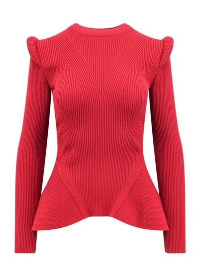 Alexander Mcqueen Sweater In Red