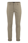 Dondup Chino Trousers Featuring Roll-up Cuffs In Brown