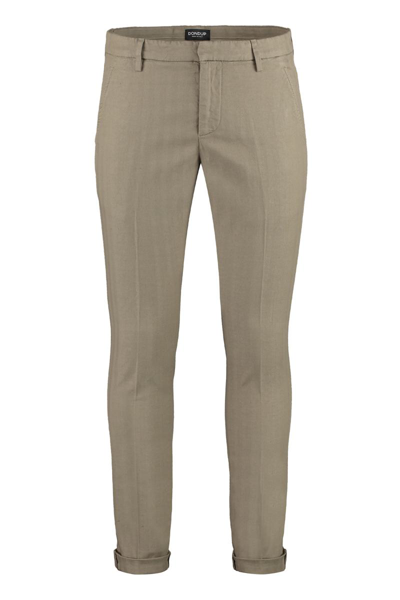 Dondup Cotton Chino Trousers In Turtledove